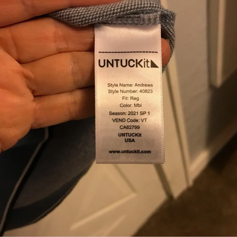 Untuckit Shirts Untuckit Andrews Pullover Long Sleeve M Medium - Picture 3 of 5